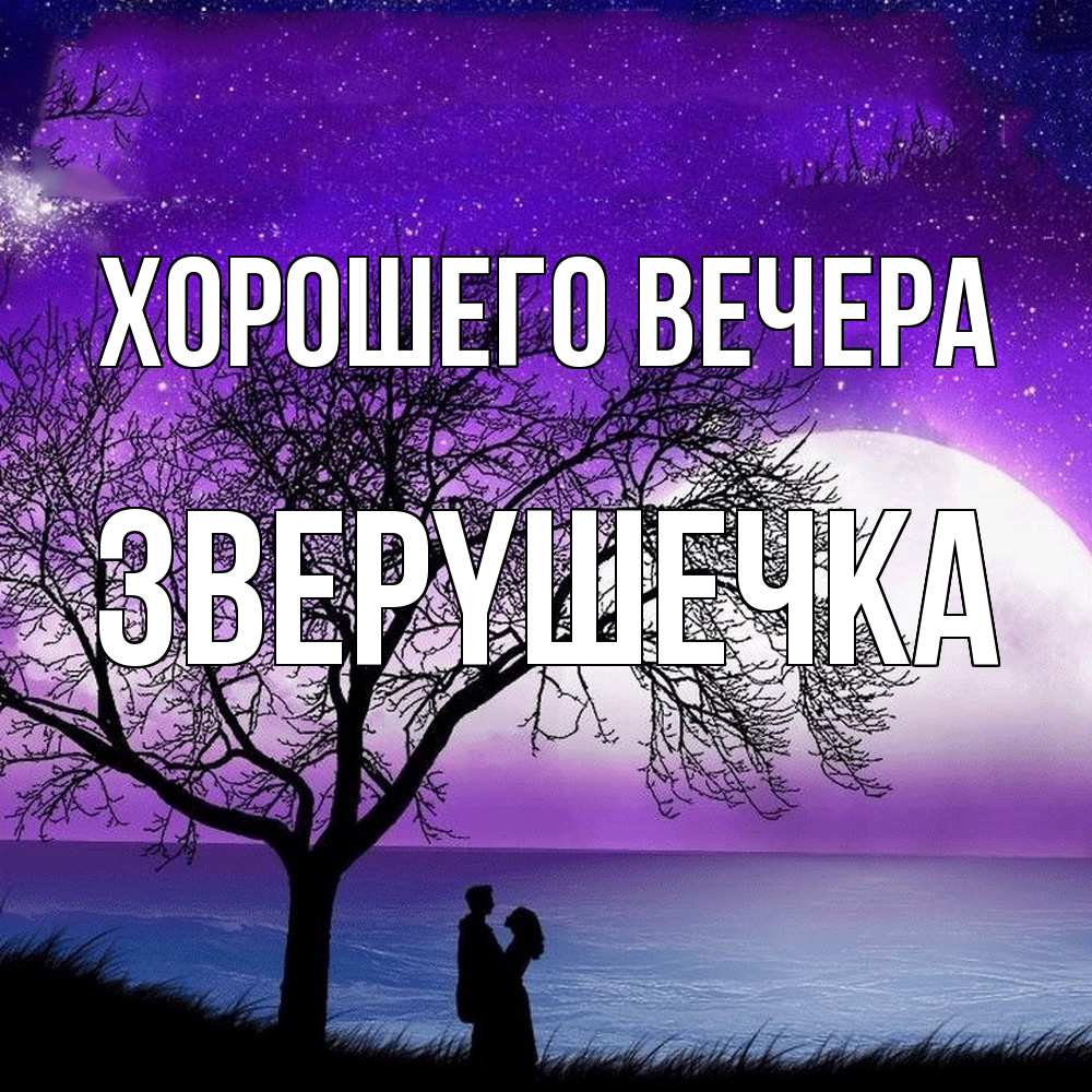 Открытка  для любимых и родных. звеpyшечка, Хорошего вечера  