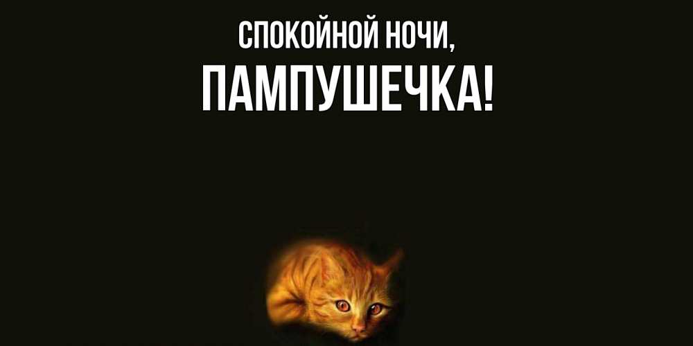 Открытка  для любимых и родных. пампушечка, Спокойной ночи  