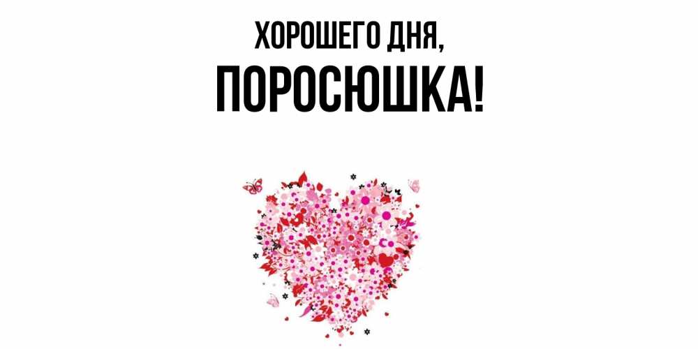 Открытка  для любимых и родных. поросюшка, Хорошего дня  