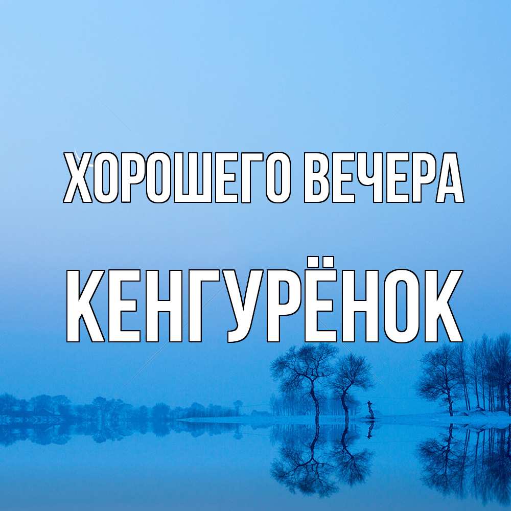 Открытка  для любимых и родных. кенгурёнок, Хорошего вечера  