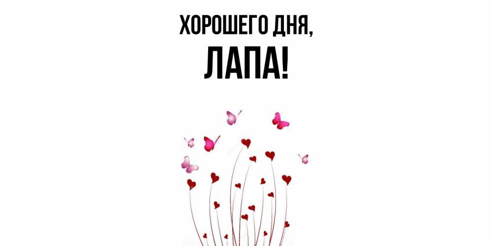 Открытка  для любимых и родных. лапа, Хорошего дня  