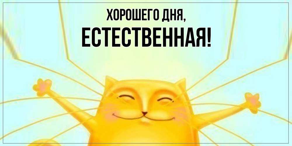 Открытка  для любимых и родных. естественная, Хорошего дня  