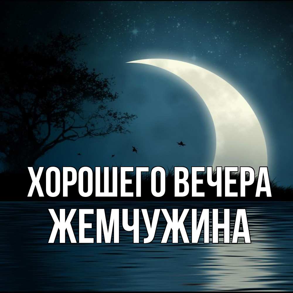 Открытка  для любимых и родных. жемчужина, Хорошего вечера  