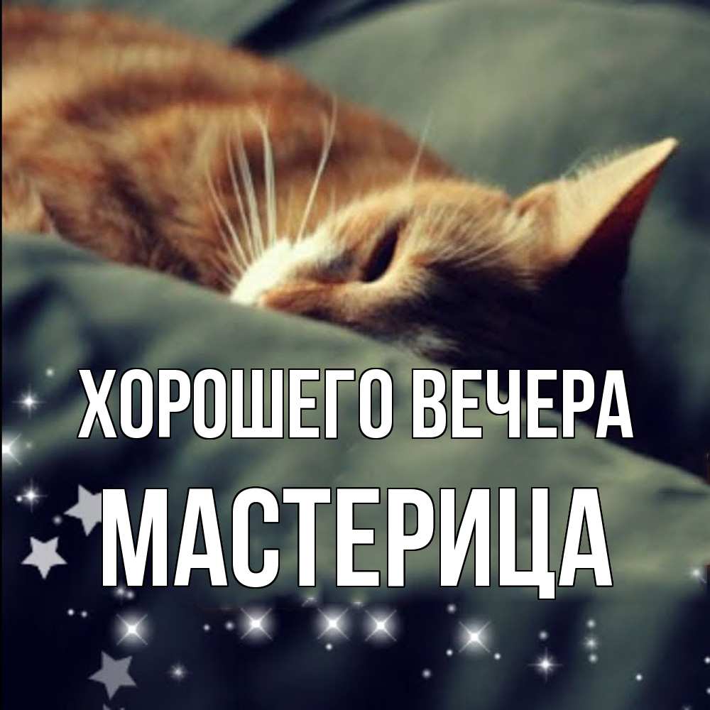Открытка  для любимых и родных. мастерица, Хорошего вечера  
