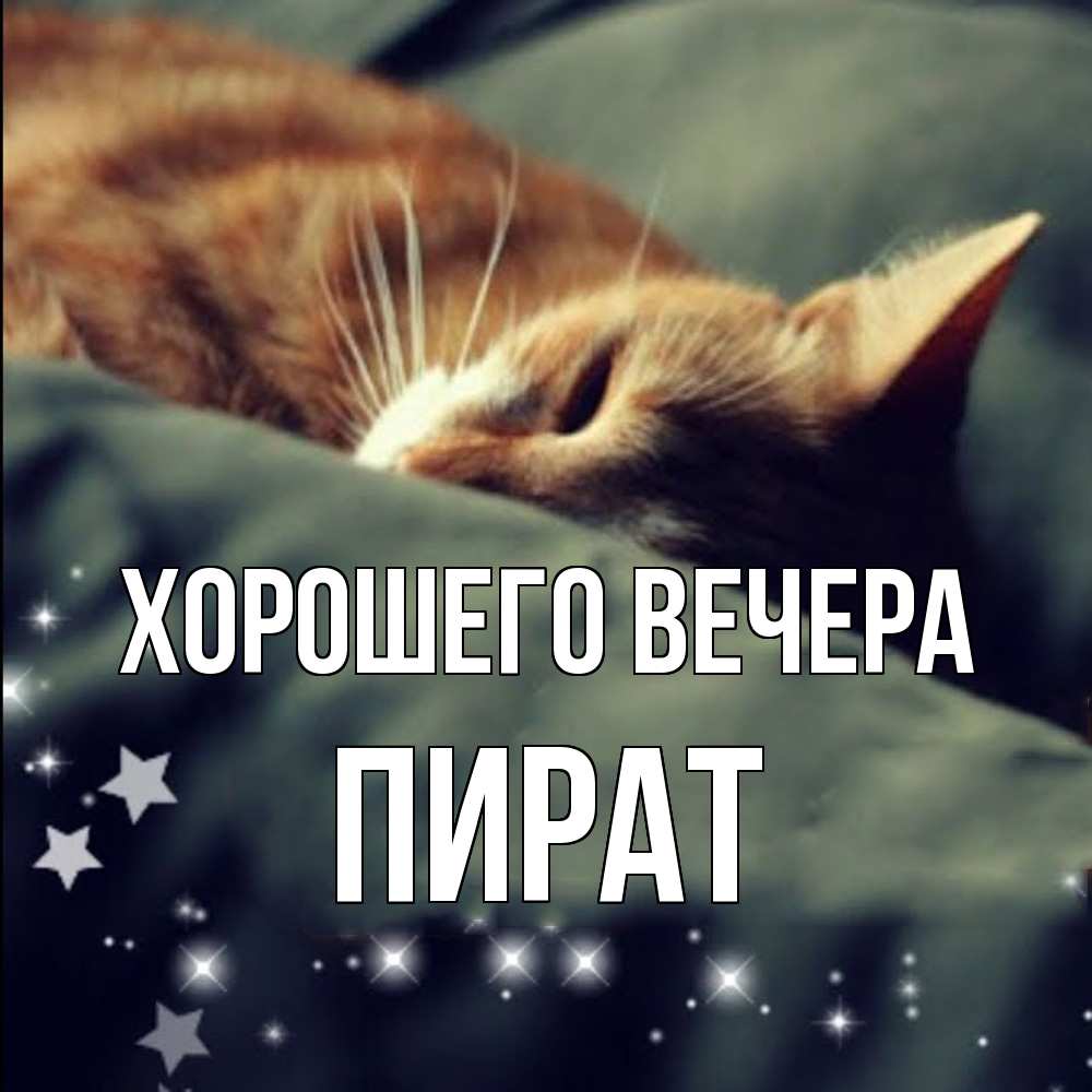 Открытка  для любимых и родных. пират, Хорошего вечера  
