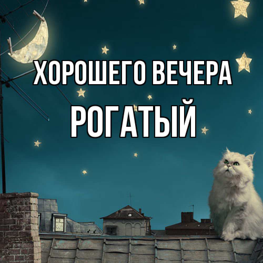 Картинка Хорошего вечера, рогатый