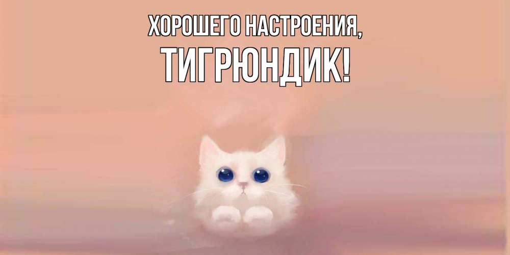 Открытка  для любимых и родных. тигрюндик, Хорошего настроения  
