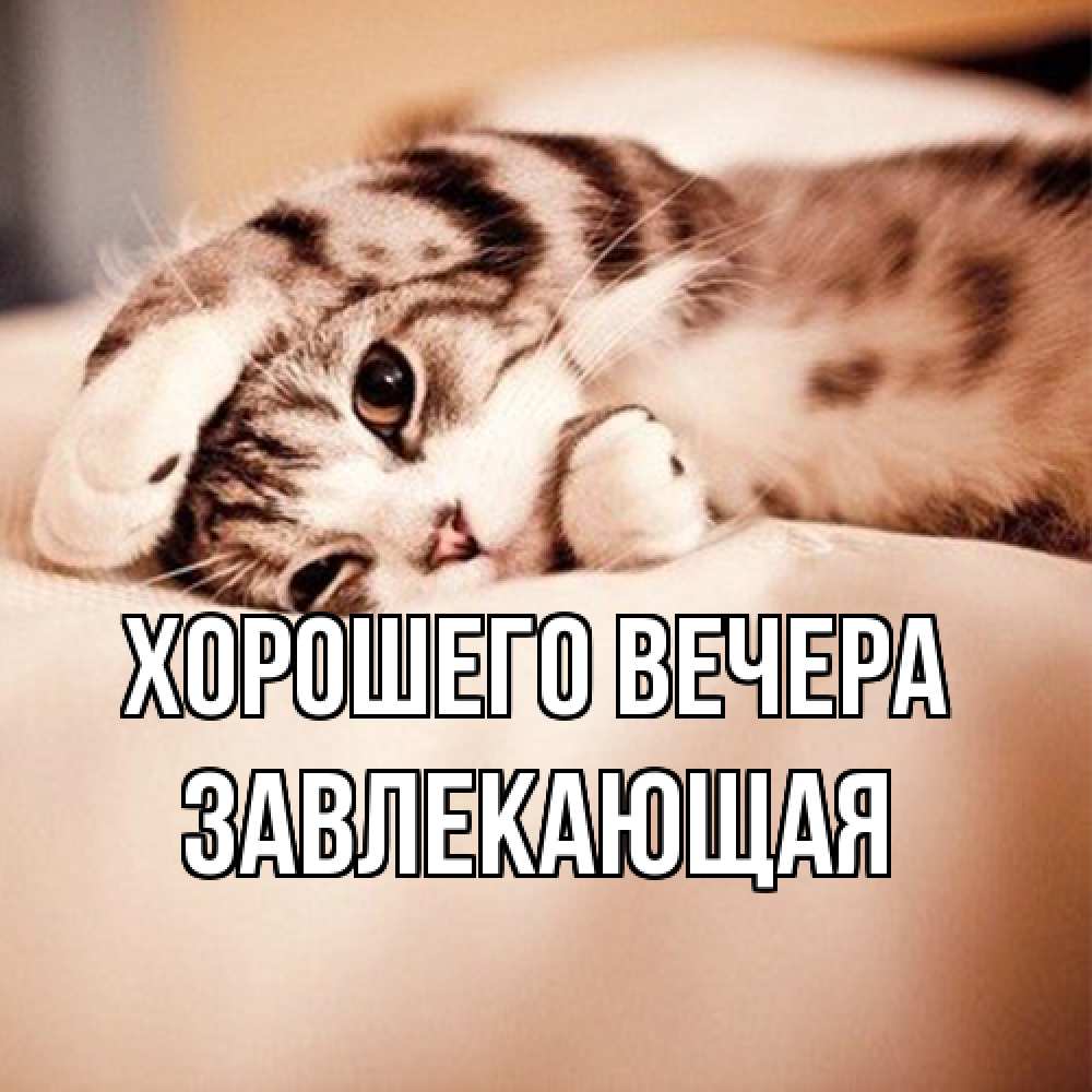 Открытка  для любимых и родных. завлекающая, Хорошего вечера  