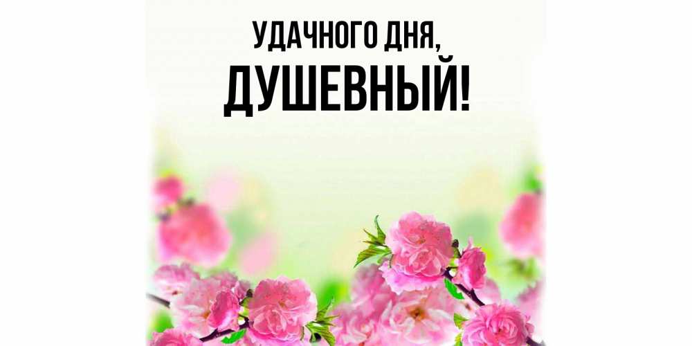 Открытка  для любимых и родных. душевный, Удачного дня  