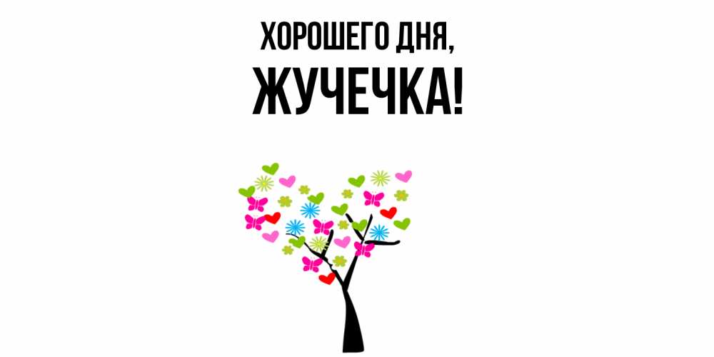 Открытка  для любимых и родных. жучечка, Хорошего дня  