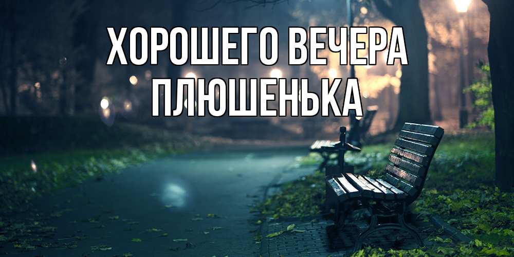 Открытка  для любимых и родных. плюшенька, Хорошего вечера  