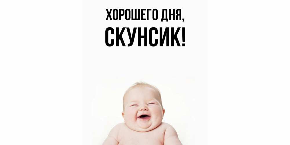 Открытка  для любимых и родных. скунсик, Хорошего дня  