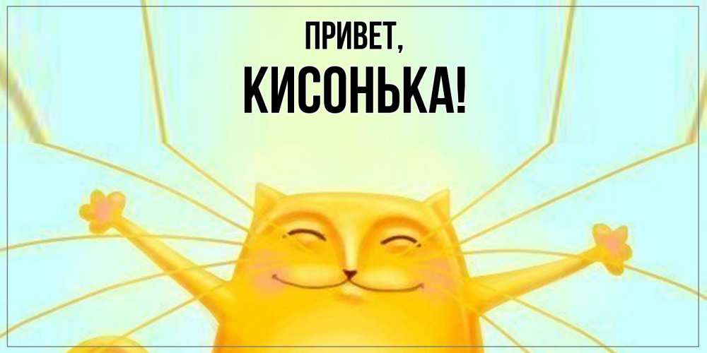 Картинка Привет, кисонька