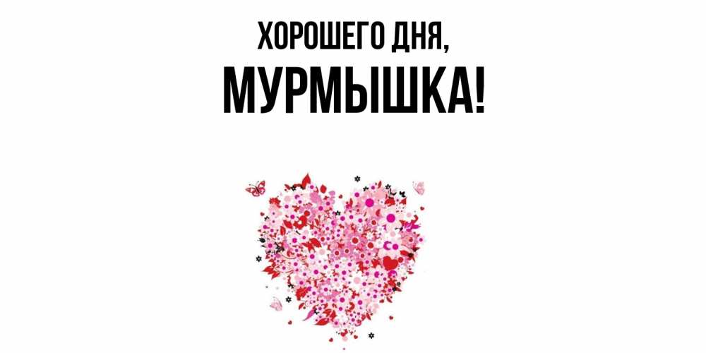 Открытка  для любимых и родных. мурмышка, Хорошего дня  