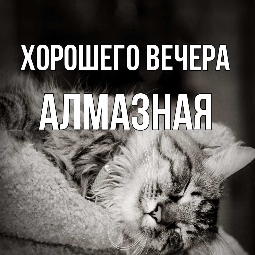 Открытка  для любимых и родных. алмазная, Хорошего вечера  