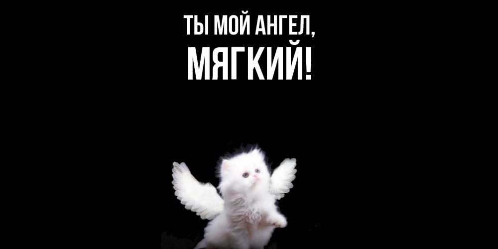 Открытка  для любимых и родных. мягкий, Ты мой ангел  