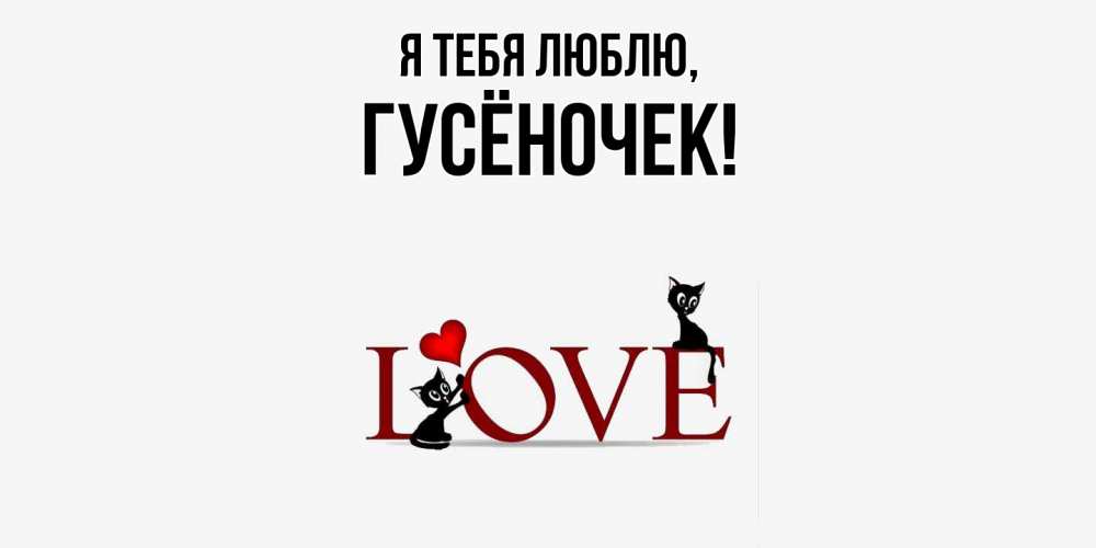Открытка  для любимых и родных. гусёночек, Я тебя люблю  