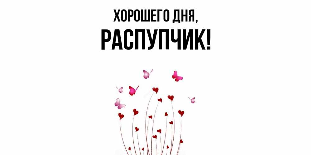 Открытка  для любимых и родных. распупчик, Хорошего дня  