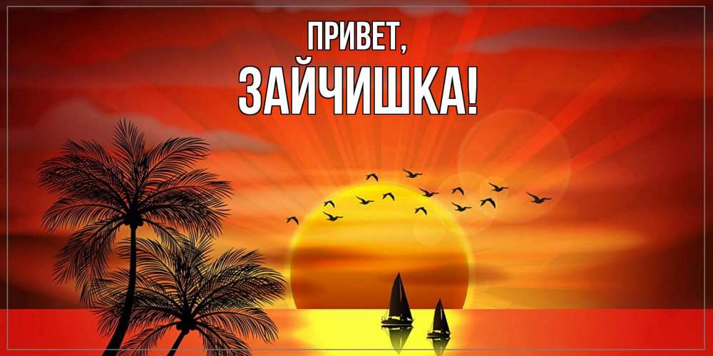 Открытка  для любимых и родных. зайчишка, Привет  