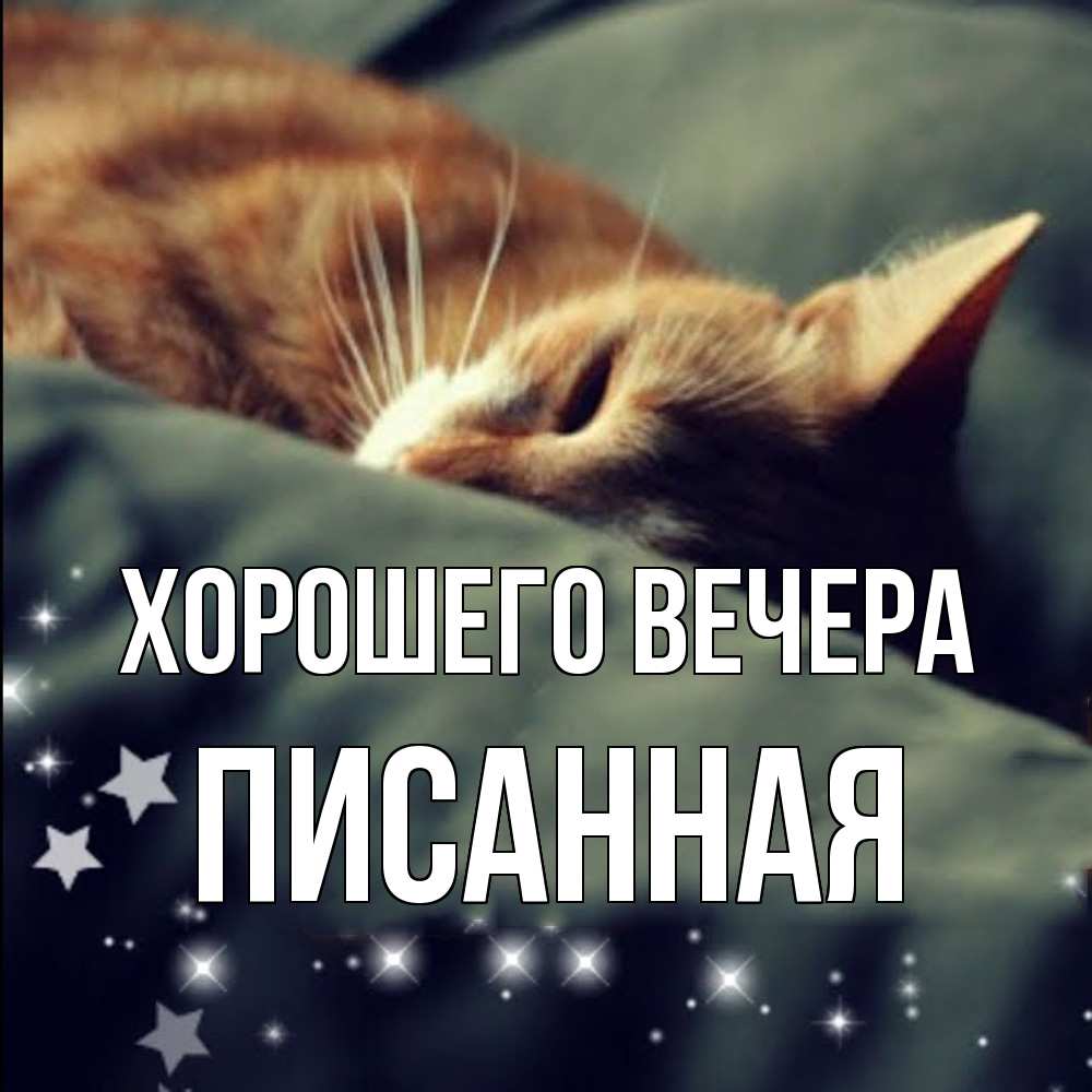 Открытка  для любимых и родных. писанная, Хорошего вечера  