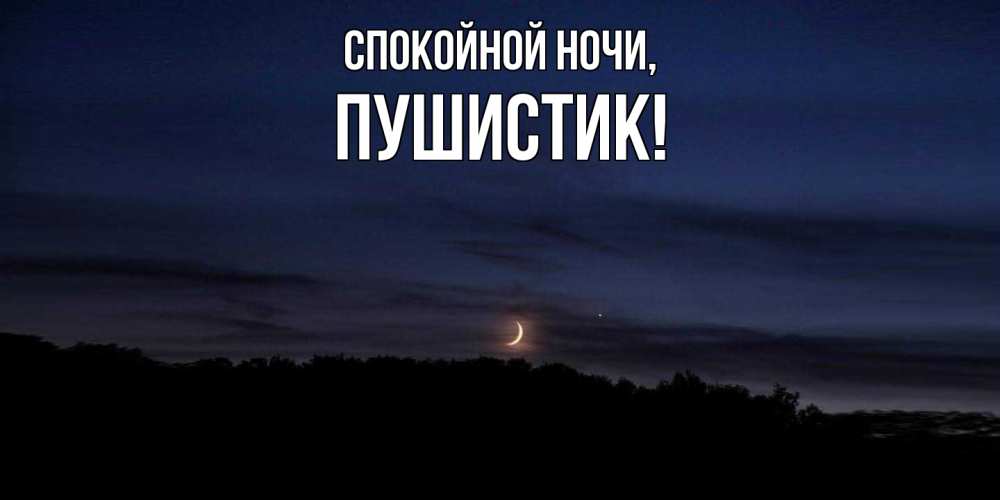 Открытка  для любимых и родных. Пушистик, Спокойной ночи  