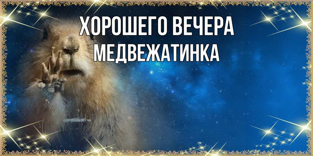 Картинка Хорошего вечера, медвежатинка