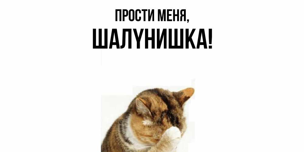 Открытка с именем, шалyнишка, Прости меня