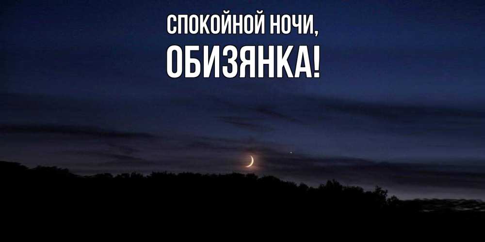 Картинка Спокойной ночи, обизянка
