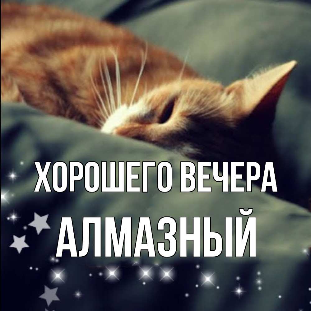 Открытка  для любимых и родных. алмазный, Хорошего вечера  