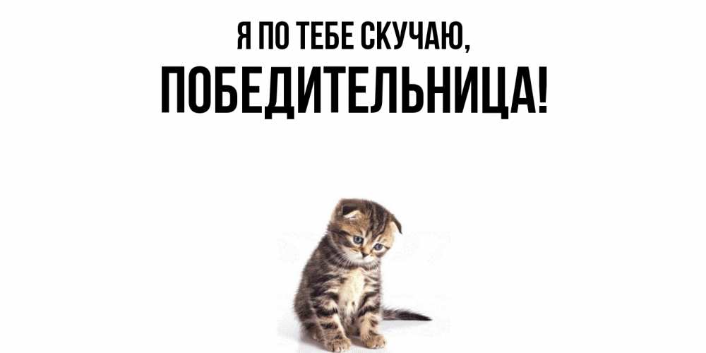 Открытка  для любимых и родных. победительница, Я по тебе скучаю  