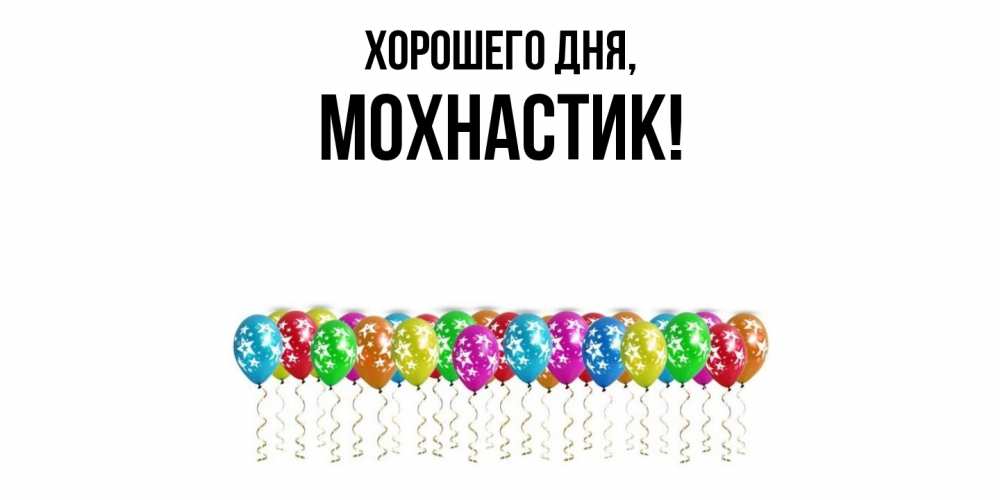 Открытка  для любимых и родных. мохнастик, Хорошего дня  