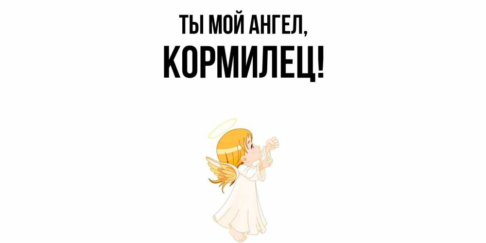 Открытка  для любимых и родных. кормилец, Ты мой ангел  