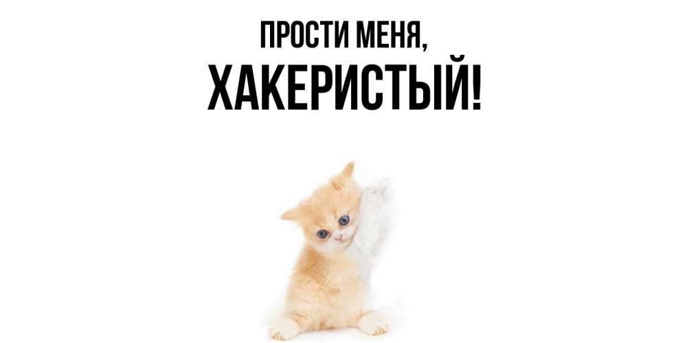 Открытка  для любимых и родных. хакеристый, Прости меня  