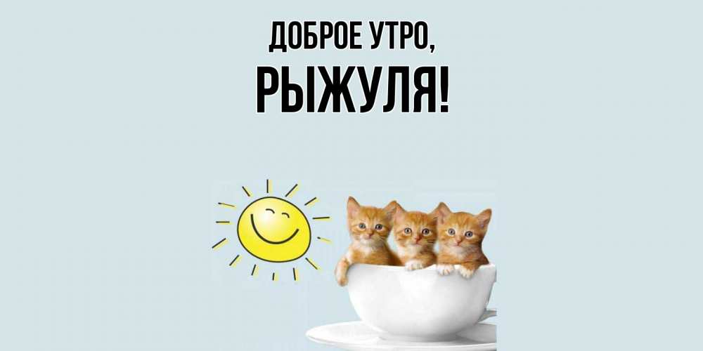 Картинка Доброе утро, рыжуля