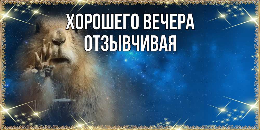 Открытка  для любимых и родных. отзывчивая, Хорошего вечера  