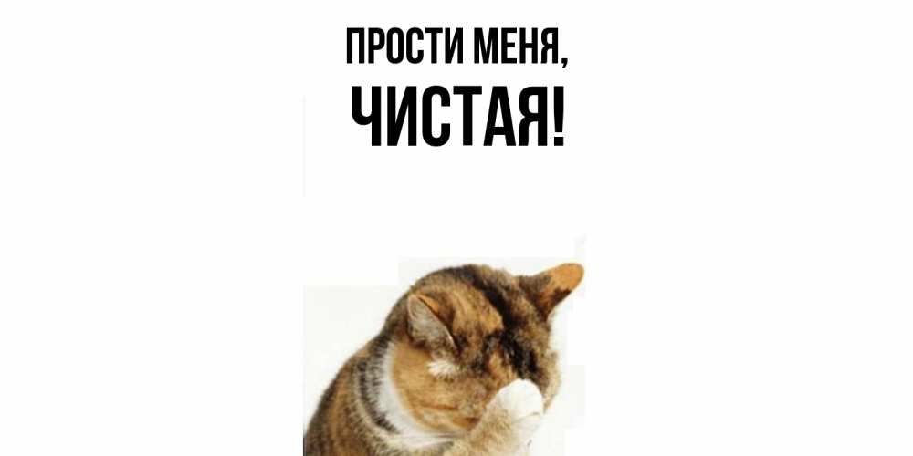 Открытка  для любимых и родных. чистая, Прости меня  