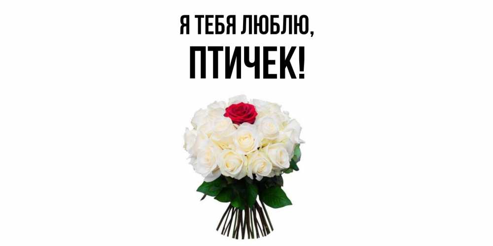 Открытка  для любимых и родных. птичек, Я тебя люблю  