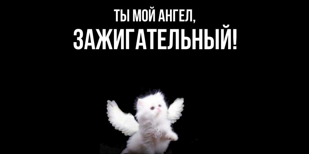 Открытка  для любимых и родных. зажигательный, Ты мой ангел  