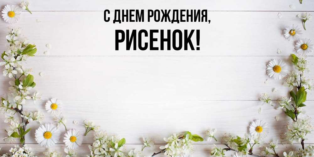 Картинка С днем рождения, рисенок