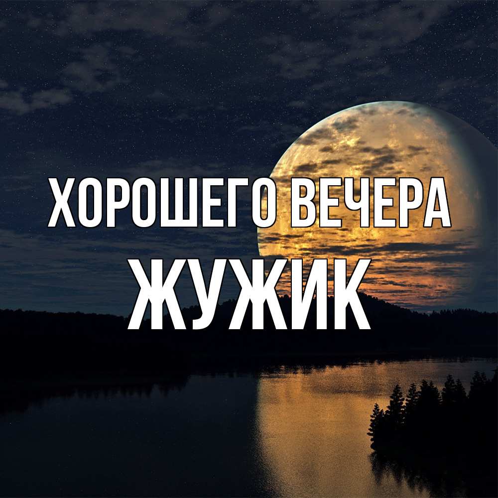 Открытка  для любимых и родных. жужик, Хорошего вечера  