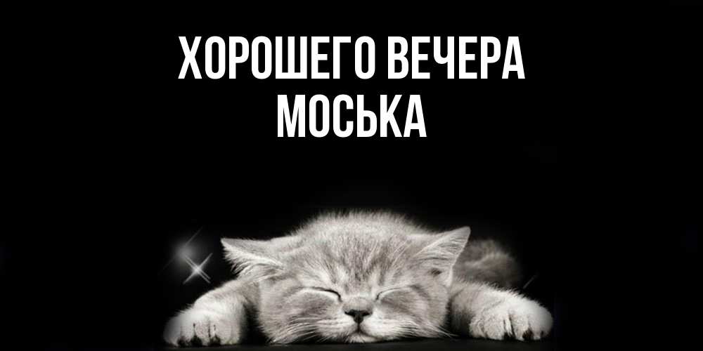 Открытка с именем, моська, Хорошего вечера