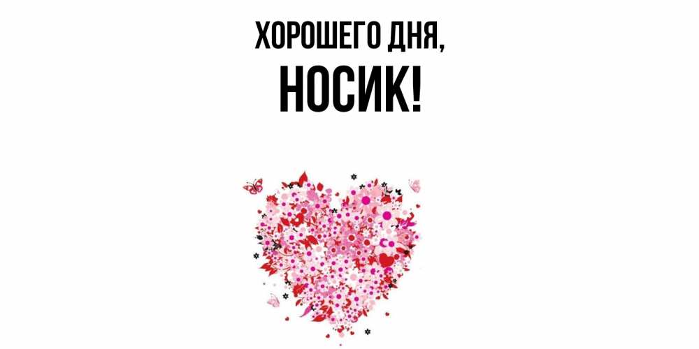 Открытка  для любимых и родных. носик, Хорошего дня  