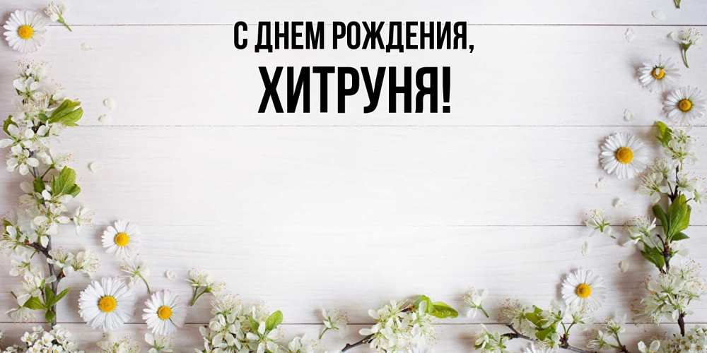 Открытка  для любимых и родных. хитруня, С днем рождения  