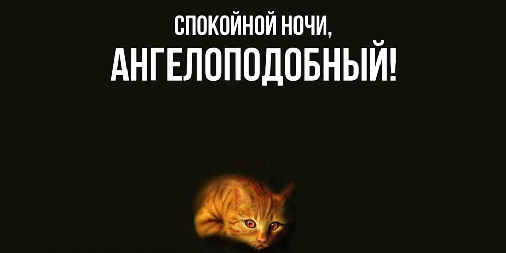 Открытка  для любимых и родных. ангелоподобный, Спокойной ночи  