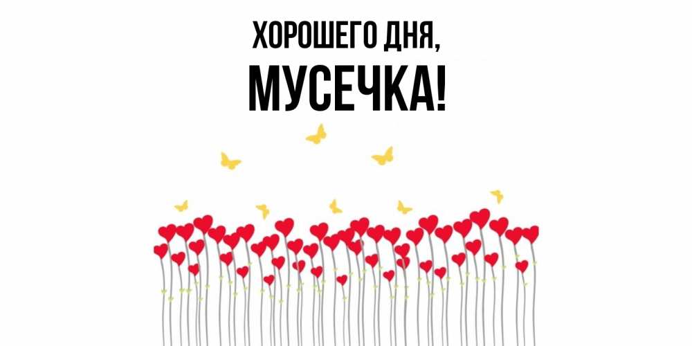 Открытка  для любимых и родных. мусечка, Хорошего дня  