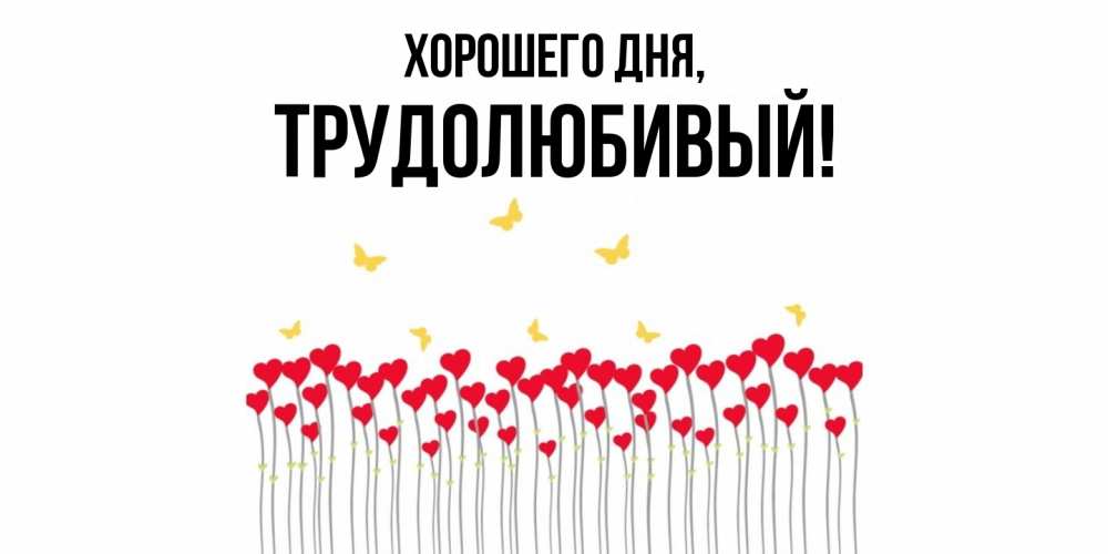 Открытка  для любимых и родных. трудолюбивый, Хорошего дня  