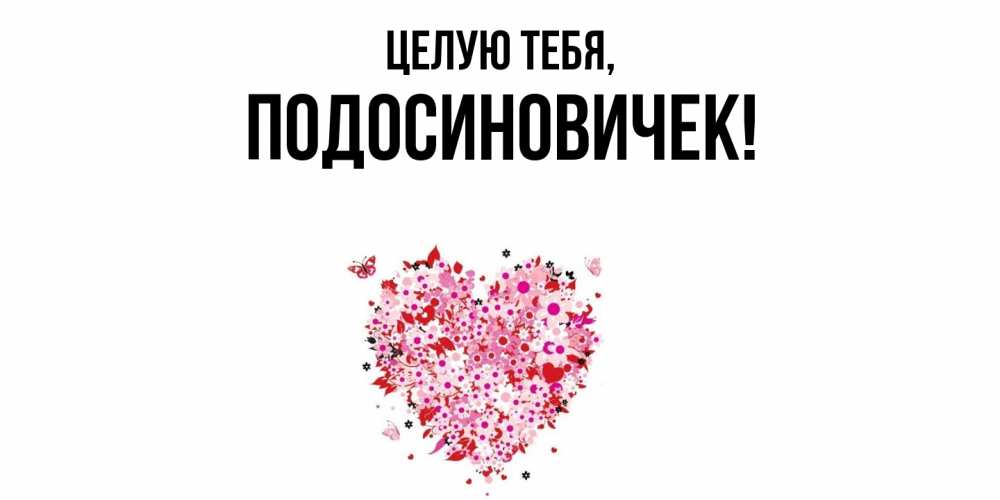 Открытка  для любимых и родных. подосиновичек, Целую тебя  