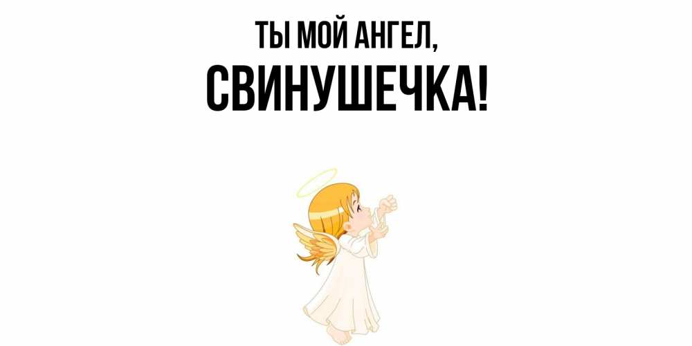 Картинка Ты мой ангел, свинушечка