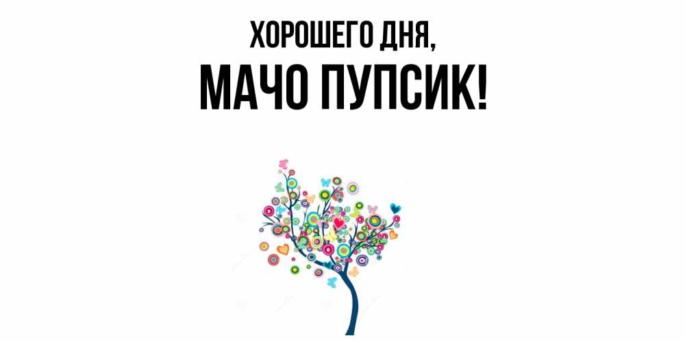 Открытка  для любимых и родных. мачо, Хорошего дня  