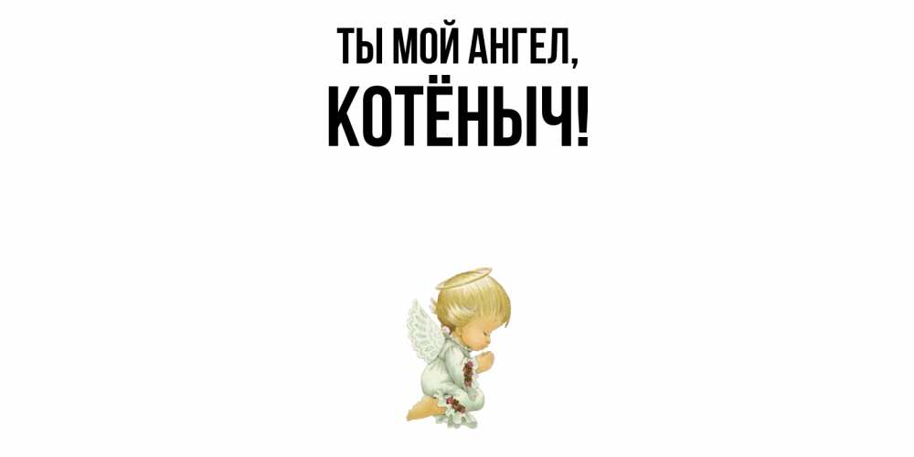 Открытка  для любимых и родных. котёныч, Ты мой ангел  